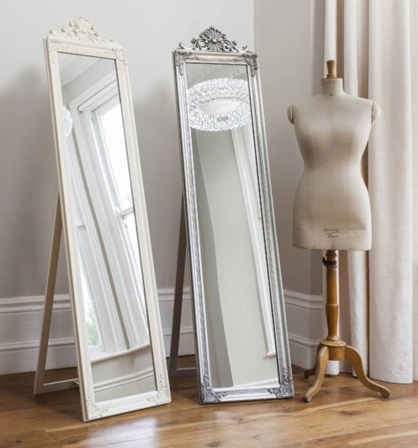 Lambeth 45x179cm Cheval Silver Mirror