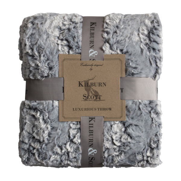 KILBURN FUR THROW SILVER