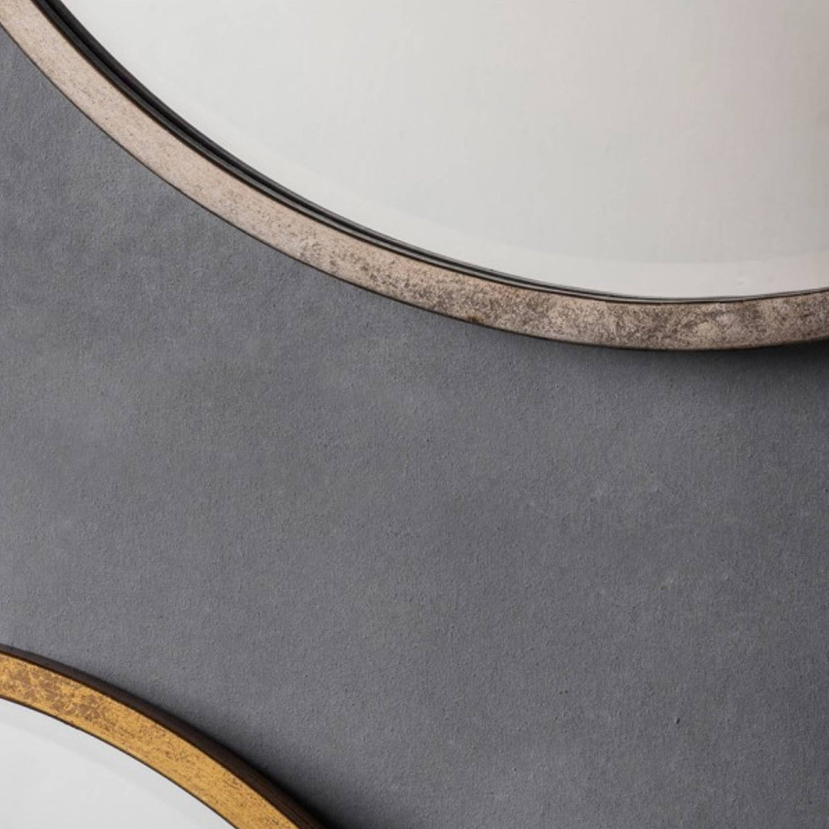 Higgins Round Wall Mirror 80x80cm Antique Silver