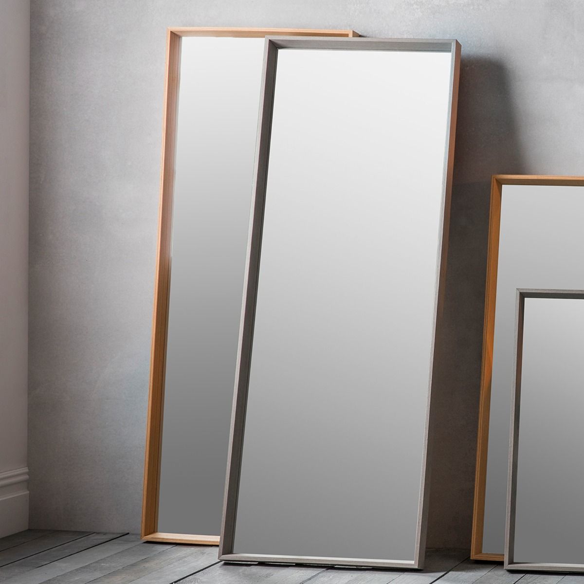 Comet 53x143cm Long Oak Mirror
