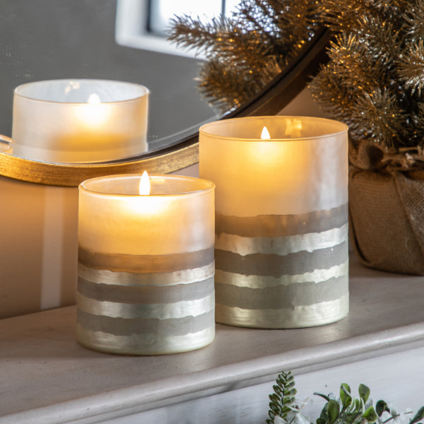 Poll Champagne Smoked Glass Candle Holder