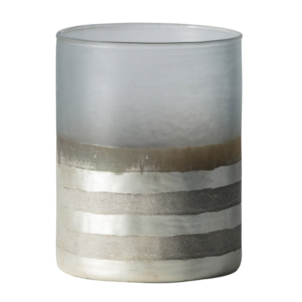 Poll Champagne Smoked Glass Candle Holder