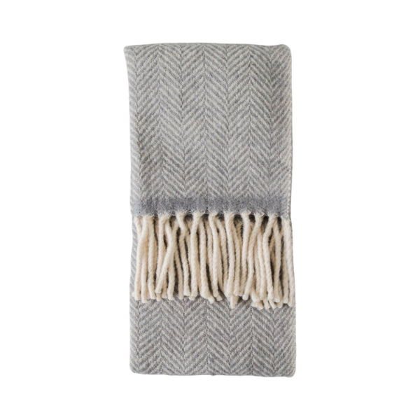 Grey Wool Throw