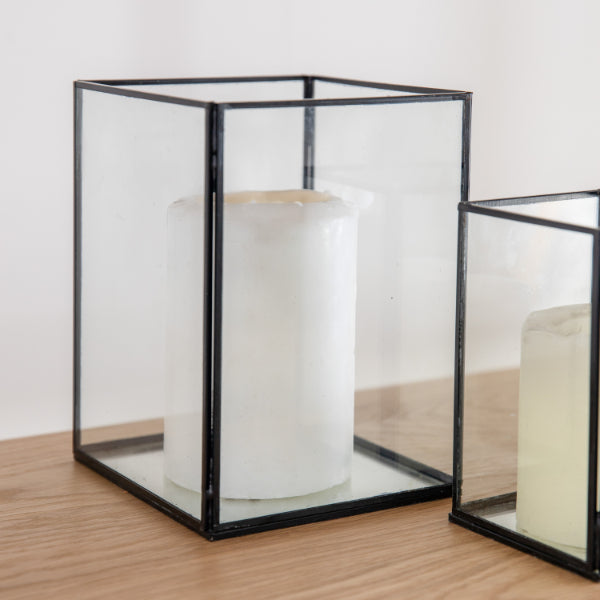 HADIZA CANDLE HOLDER BLACK MED