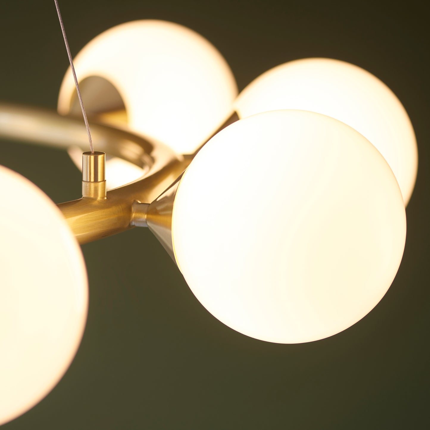 Ring 10 Light Pendant Satin Brass