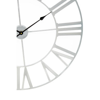 Dia Silver Metal Wall Clock - 80cm