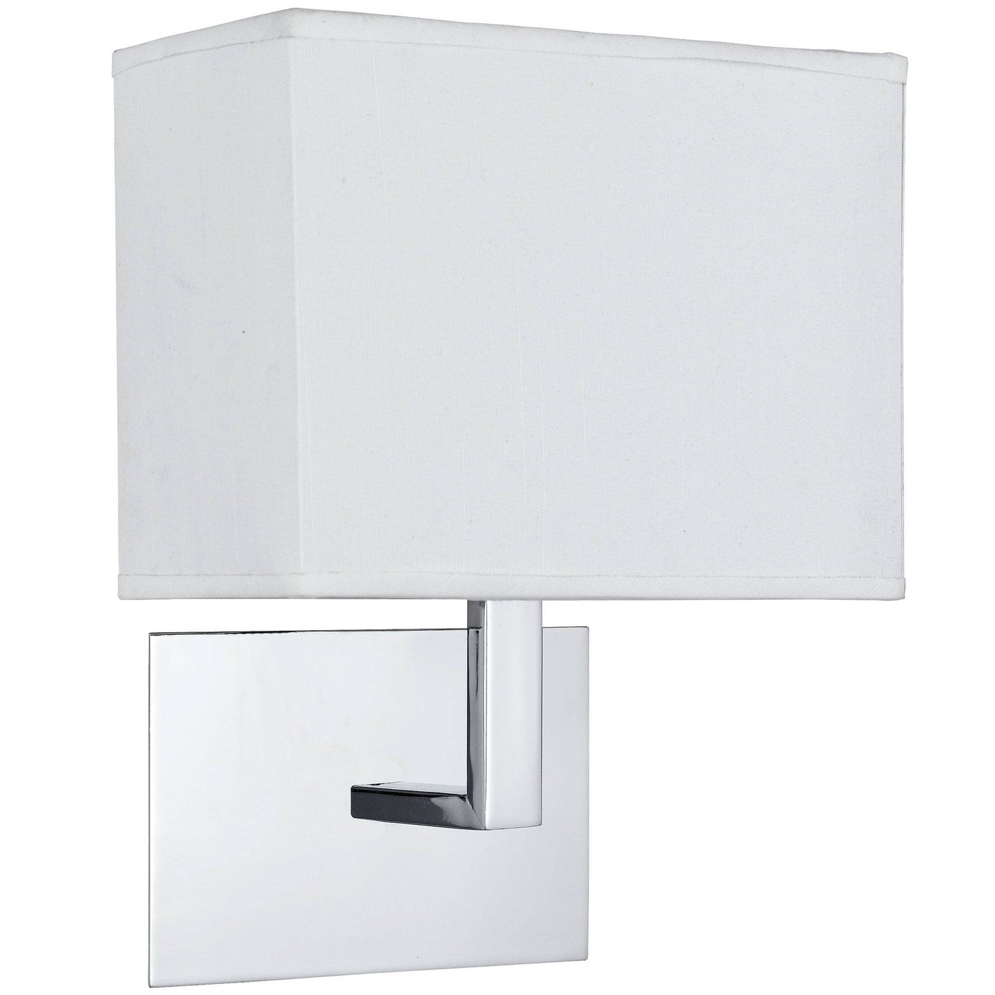 Polished Chrome & White Wall Light