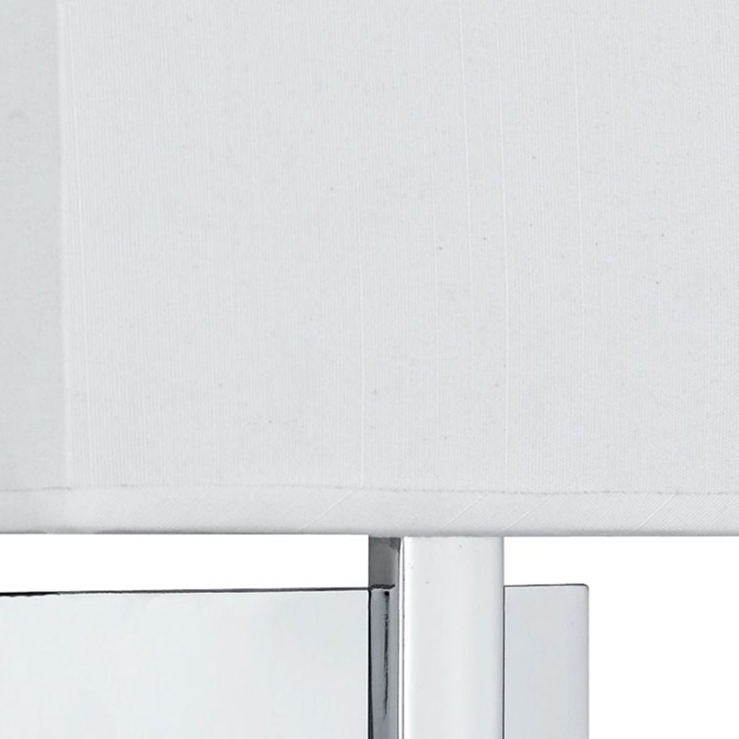 Polished Chrome & White Wall Light