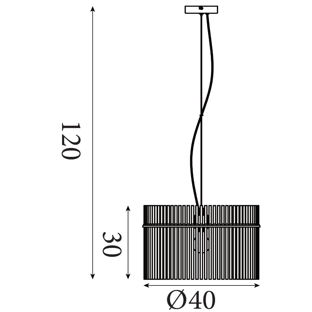 Swizzle 1-Light Gold Pendant