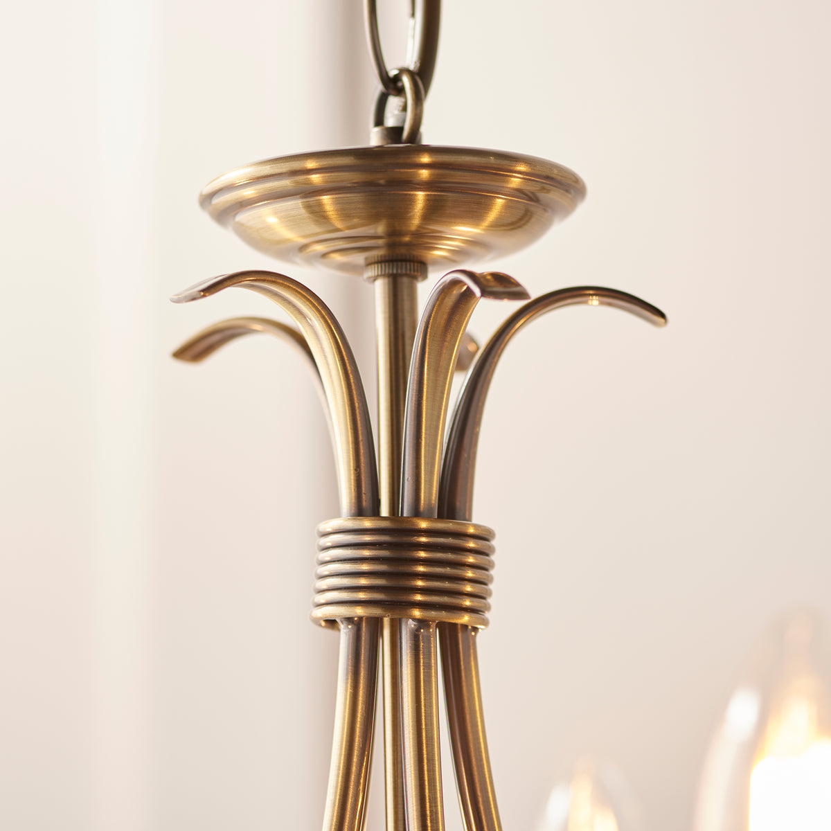 Bernice Antique Brass 5 Light Chandelier Ceiling Light