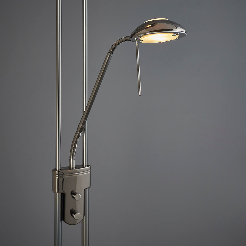 Rome Mother & Child Black Chrome Floor Lamp