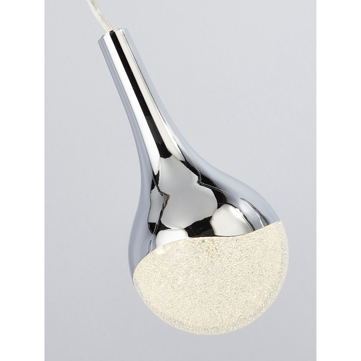 Wave 5 Light LED Polished Chrome Ceiling Bar Pendant