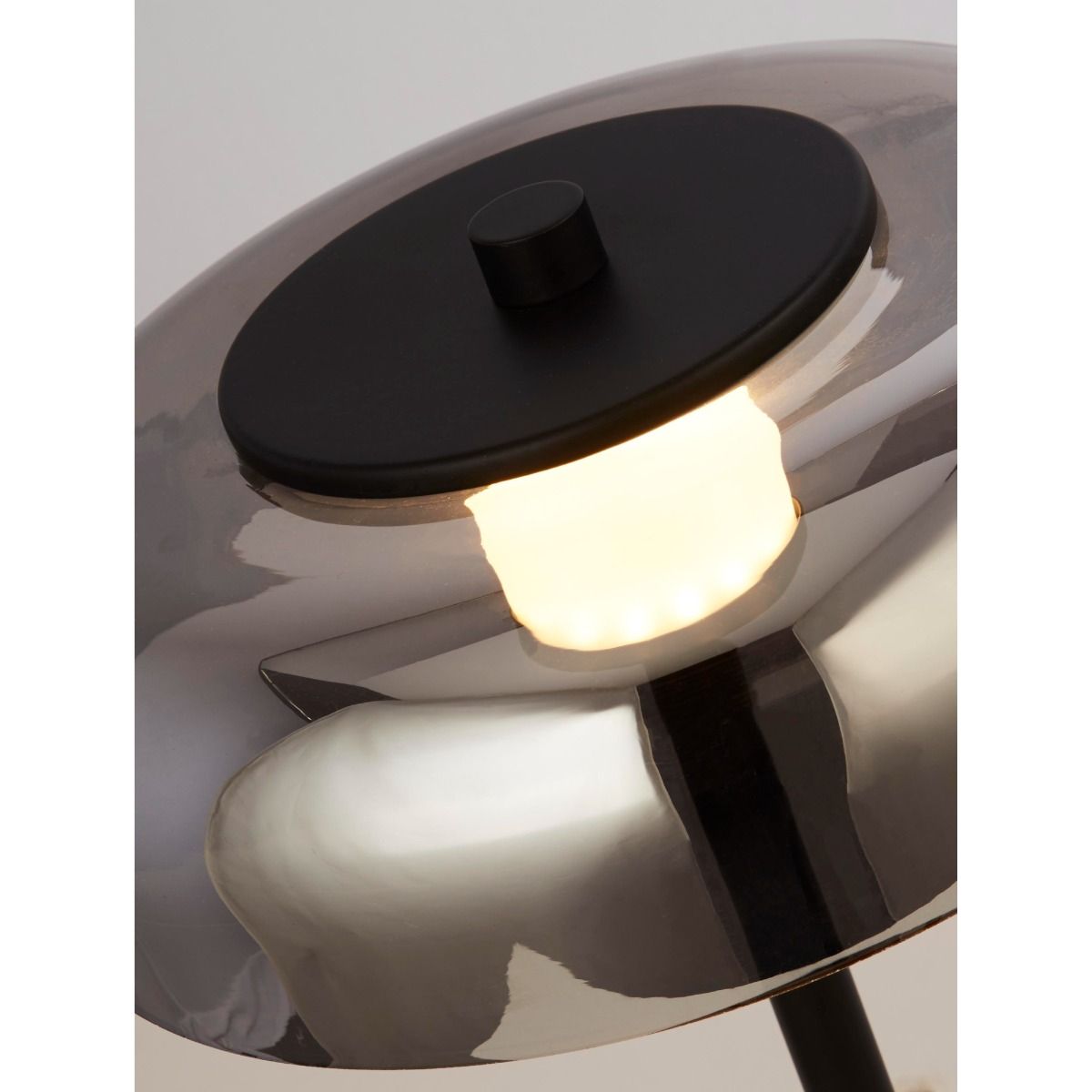 Frisbee Black LED Touch Floor Lamp