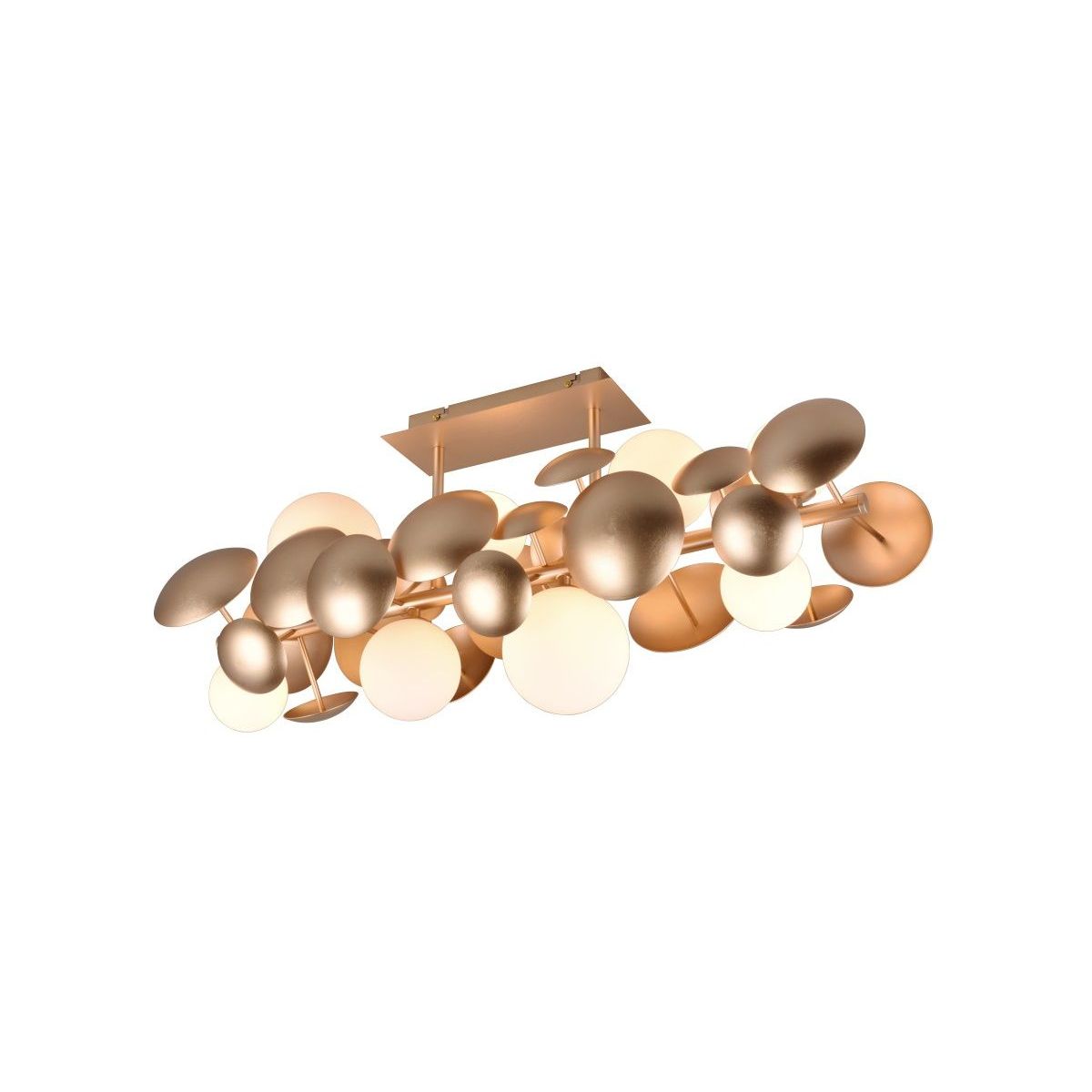 Bubble 8 Light Gold Semi-Flush Ceiling Light