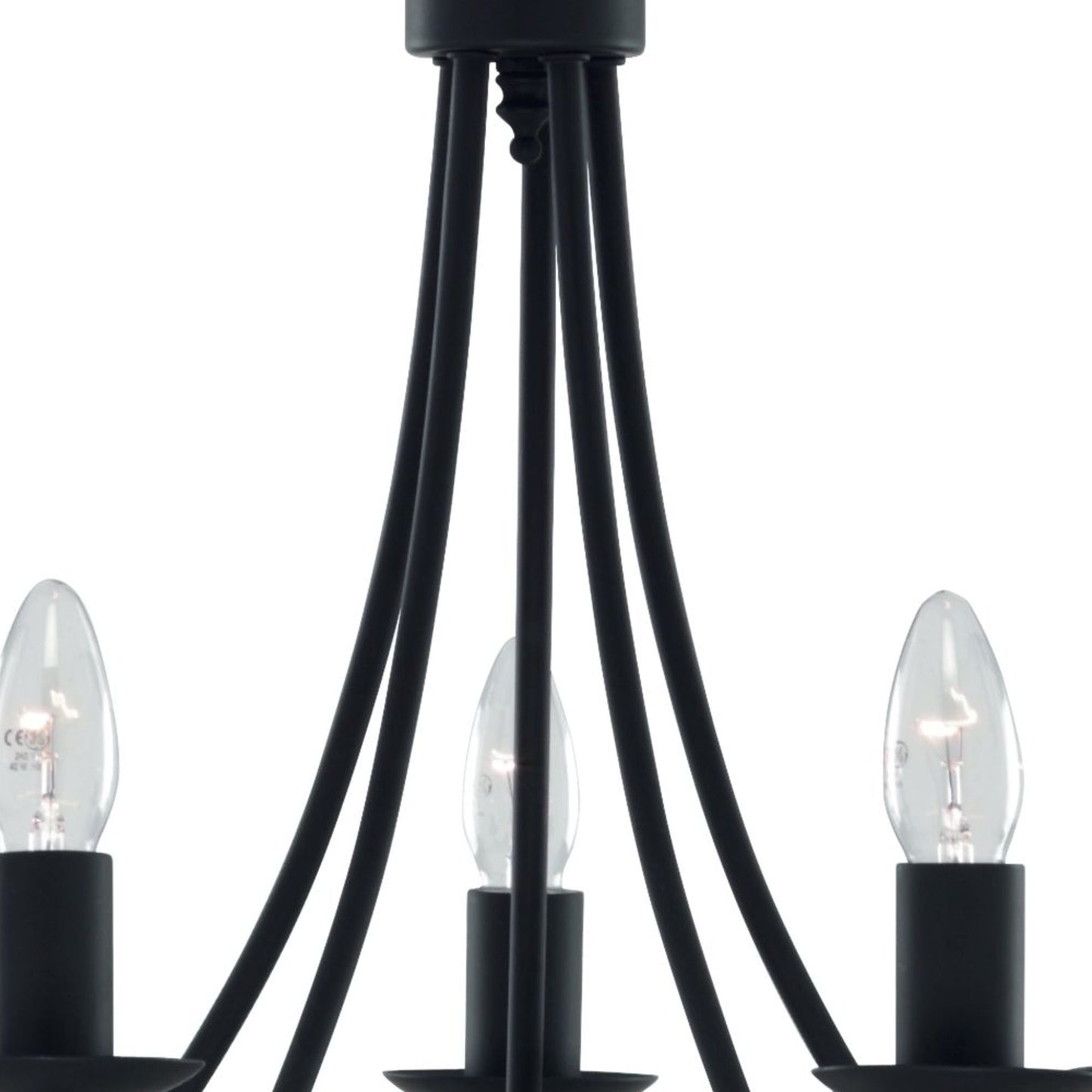 Maypole 5 Light Chandelier in Matt Black
