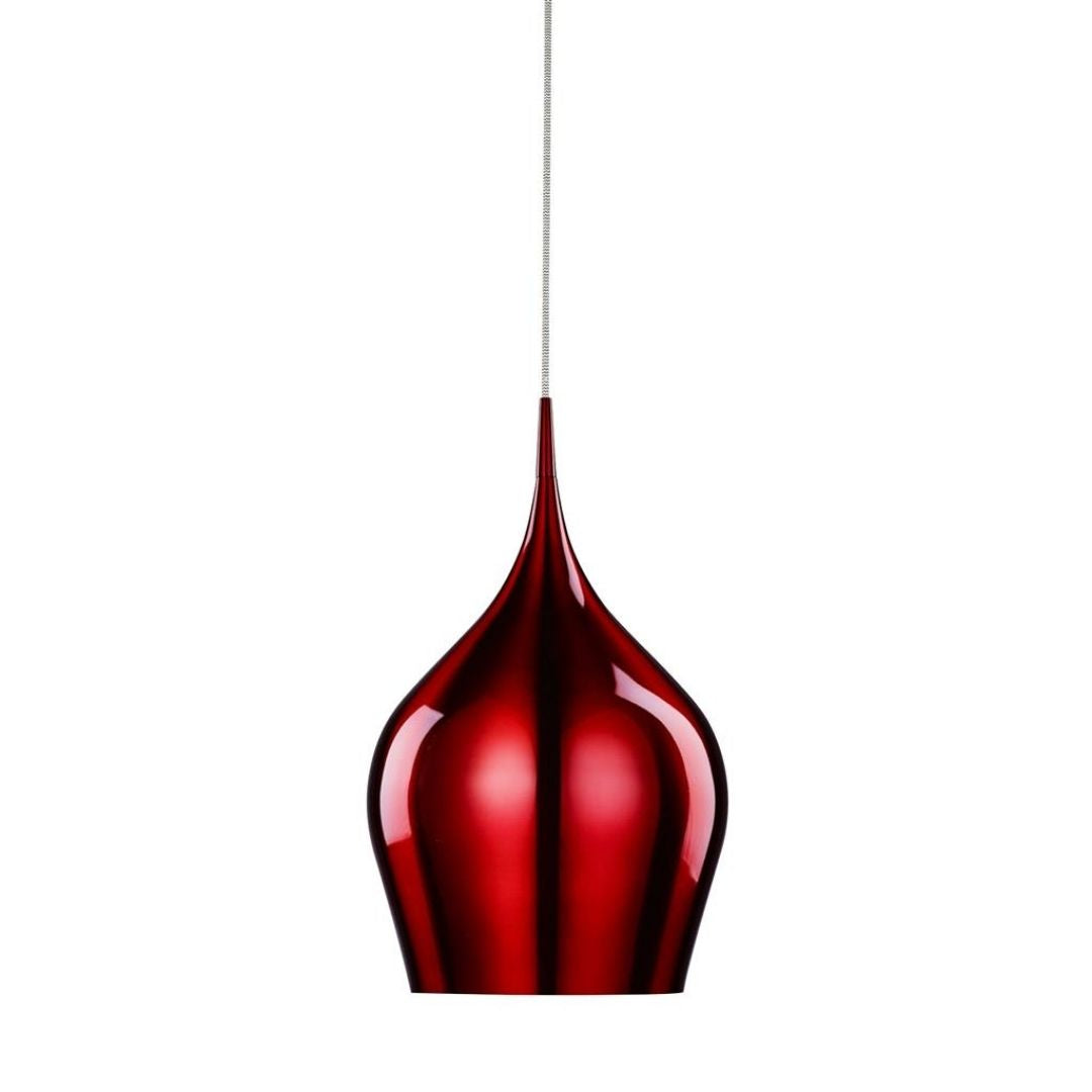 Vibrant 1 Light Ceiling Light Red