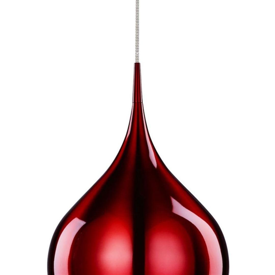 Vibrant 1 Light Ceiling Light Red