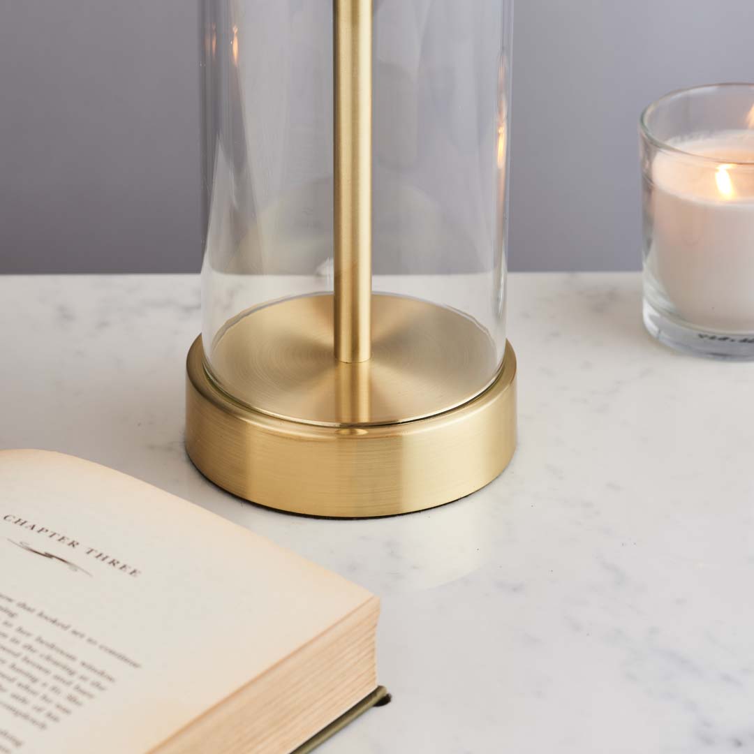 Lessina Gold and Glass Touch Table Lamp