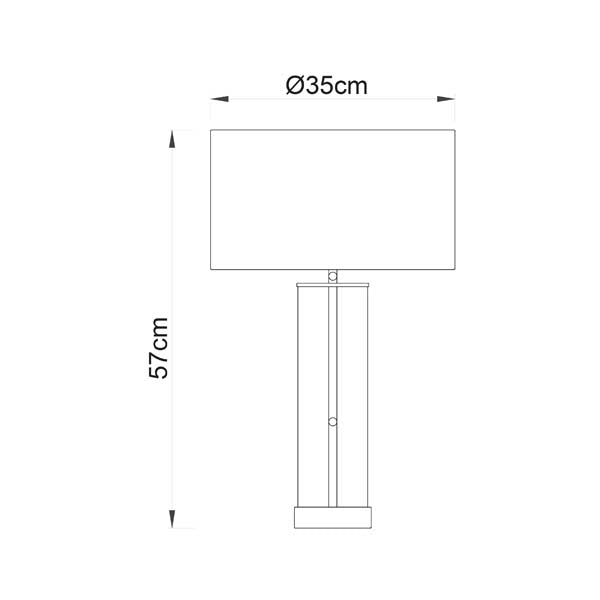 Lessina Gold and Glass Touch Table Lamp
