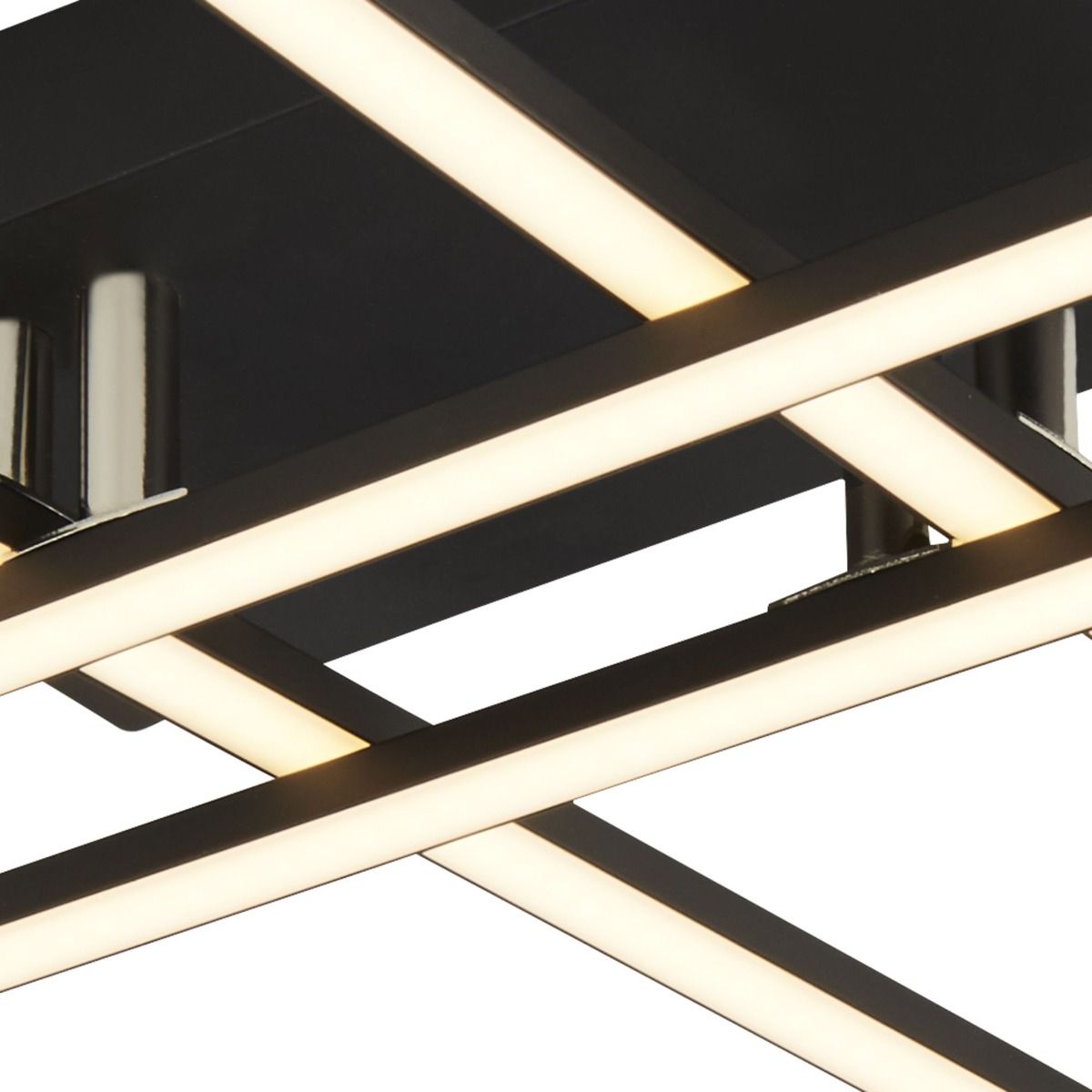 Matrix 4 Light LED Flush Black Ceiling Light
