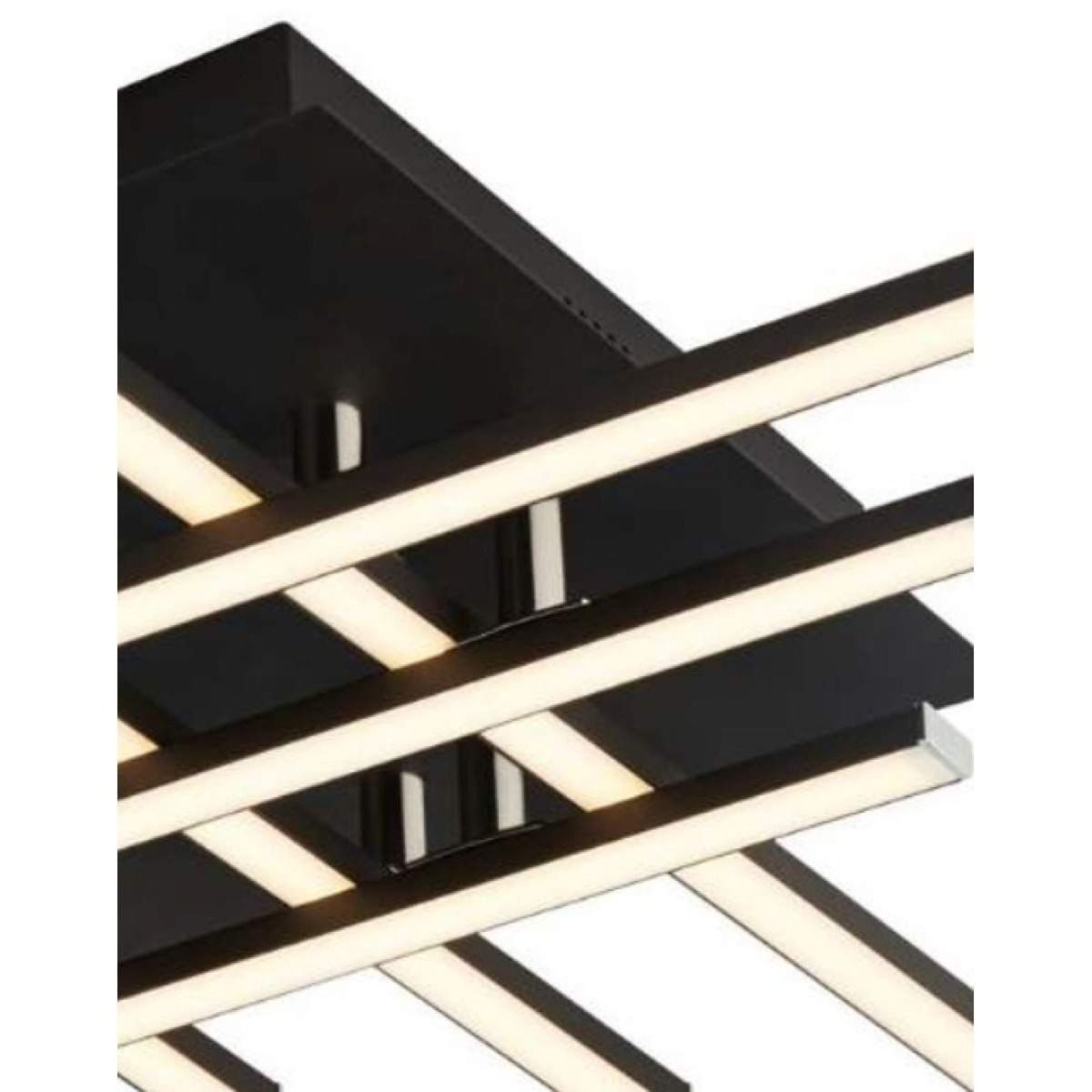 Matrix 6 Light Black LED Flush Ceiling Light