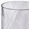 Round Optic Clear Glass Vase Small