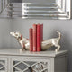 Silver Sausage Dog Book Ends