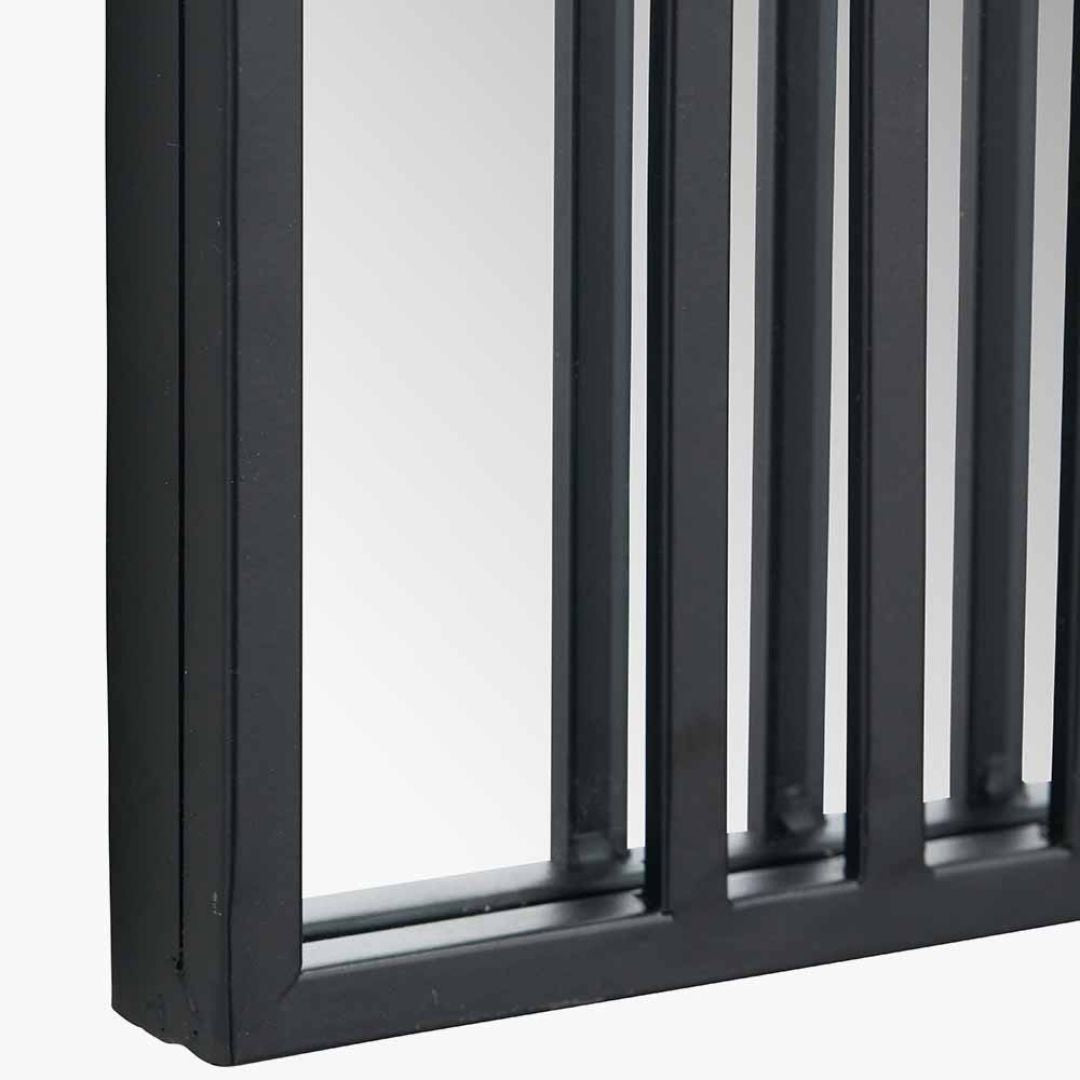 Mirrored Black and Gold Metal Wall Art