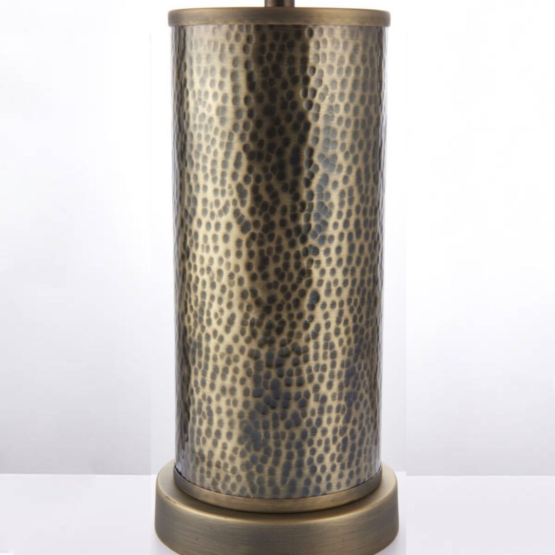 Indara Bronze Table Lamp with Grey Shade