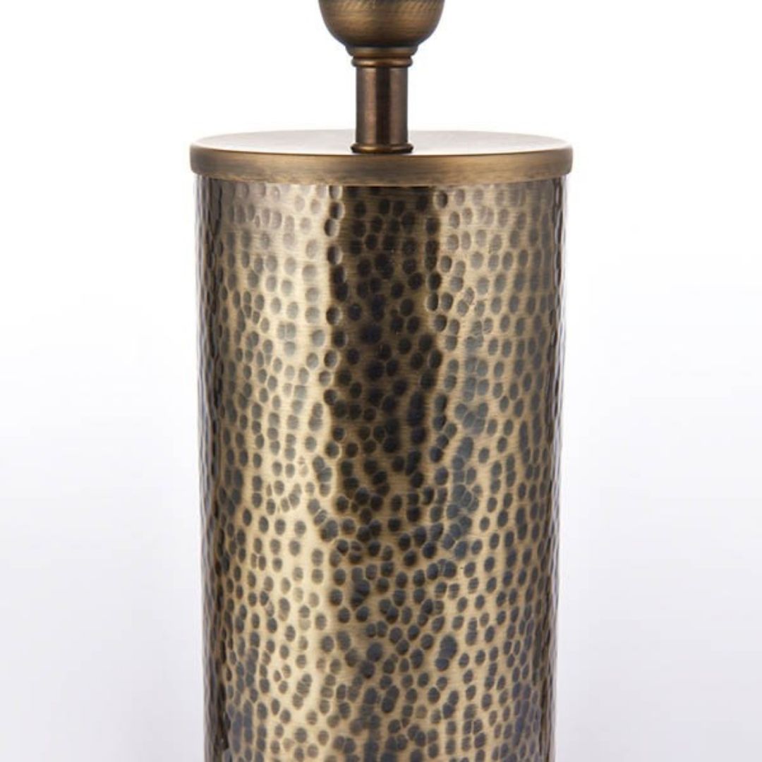 Indara Bronze Table Lamp with Grey Shade