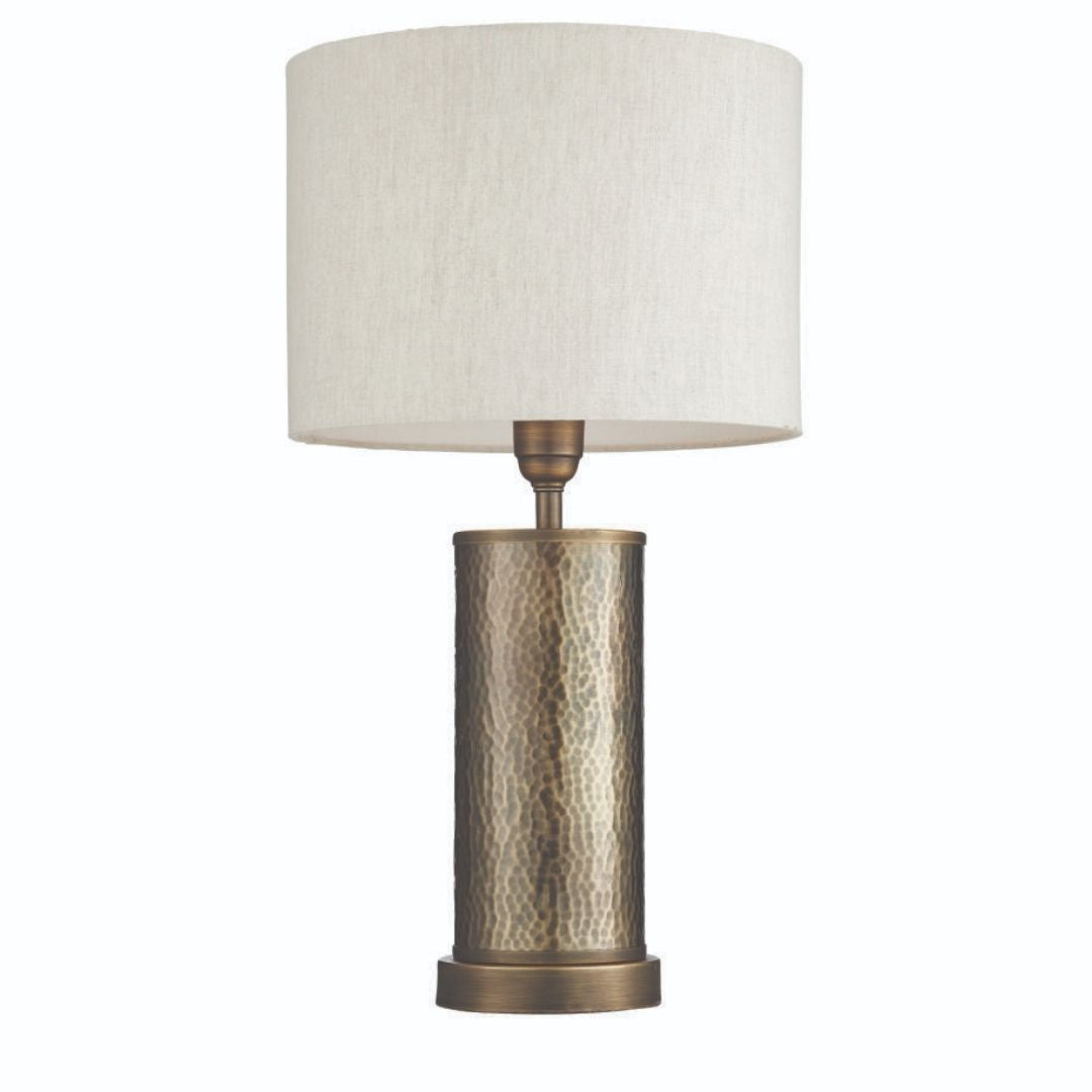 Indara Bronze Table Lamp with Grey Shade
