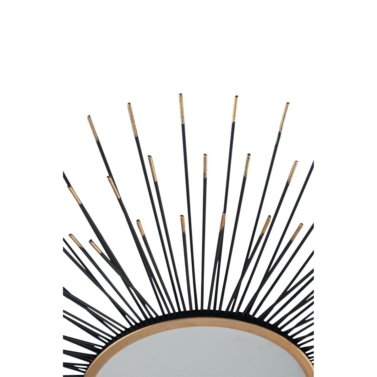 Starburst 80cm Black & Gold Mirror