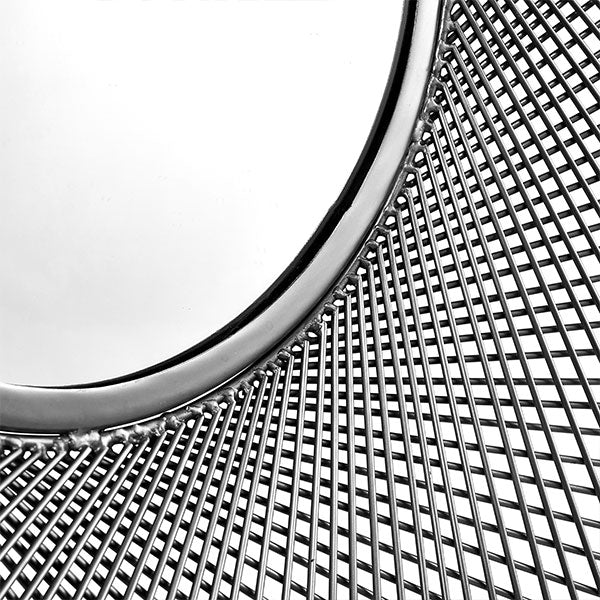 Silver Metal Circular Wall Mirror