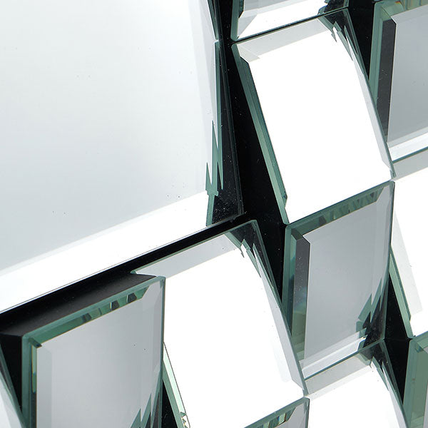 Tiled Square 65cm Silver Mirror