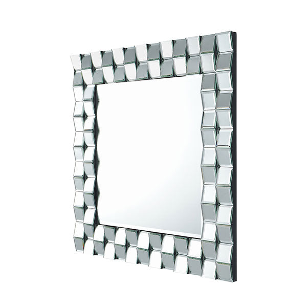 Tiled Square 65cm Silver Mirror