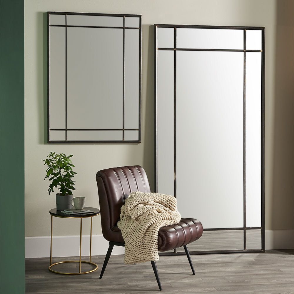 Rectangular 110x80cm Antique Bronze Mirror
