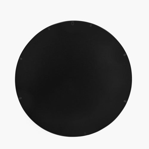 Black Metalwork Decorative Round Mirror