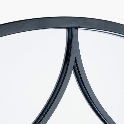 Black Metalwork Decorative Round Mirror