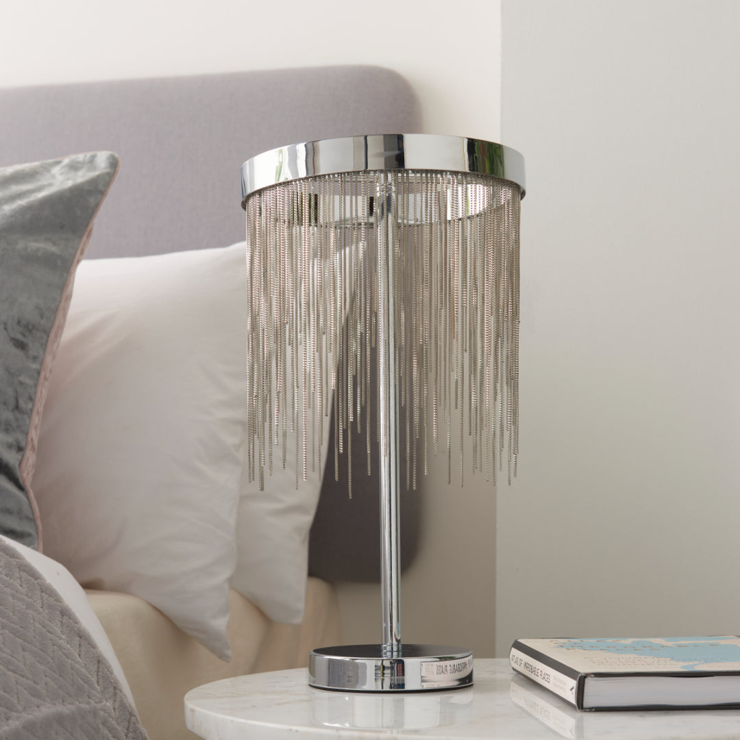 Zelma Polished Chrome LED Table Lamp