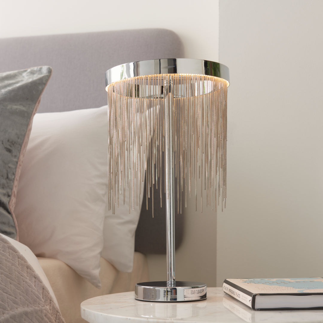 Zelma Polished Chrome LED Table Lamp