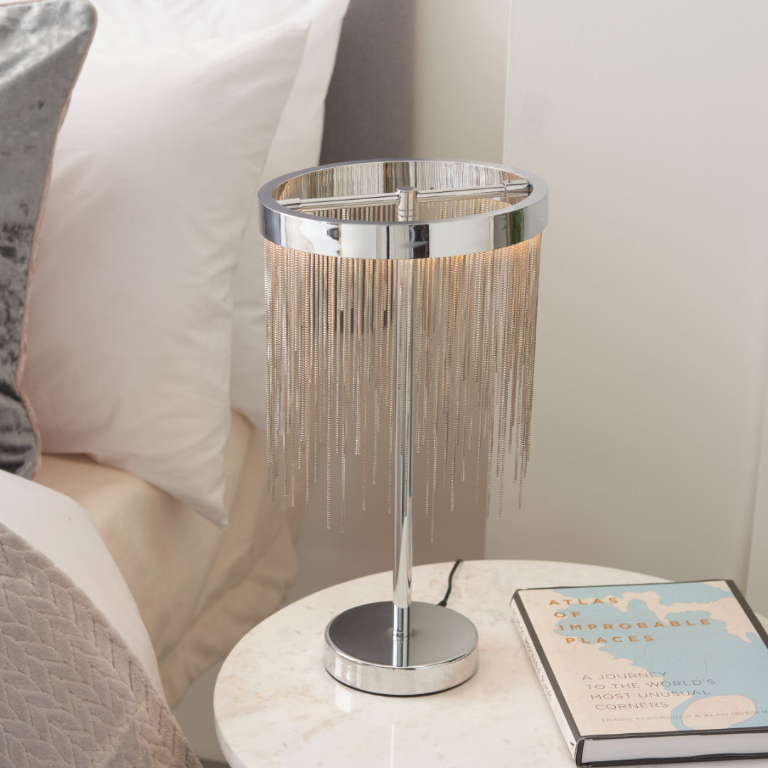 Zelma Polished Chrome LED Table Lamp