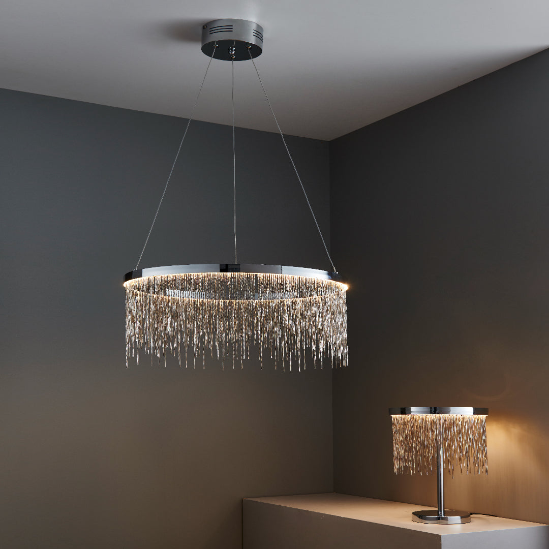 Zelma Polished Chrome LED Table Lamp