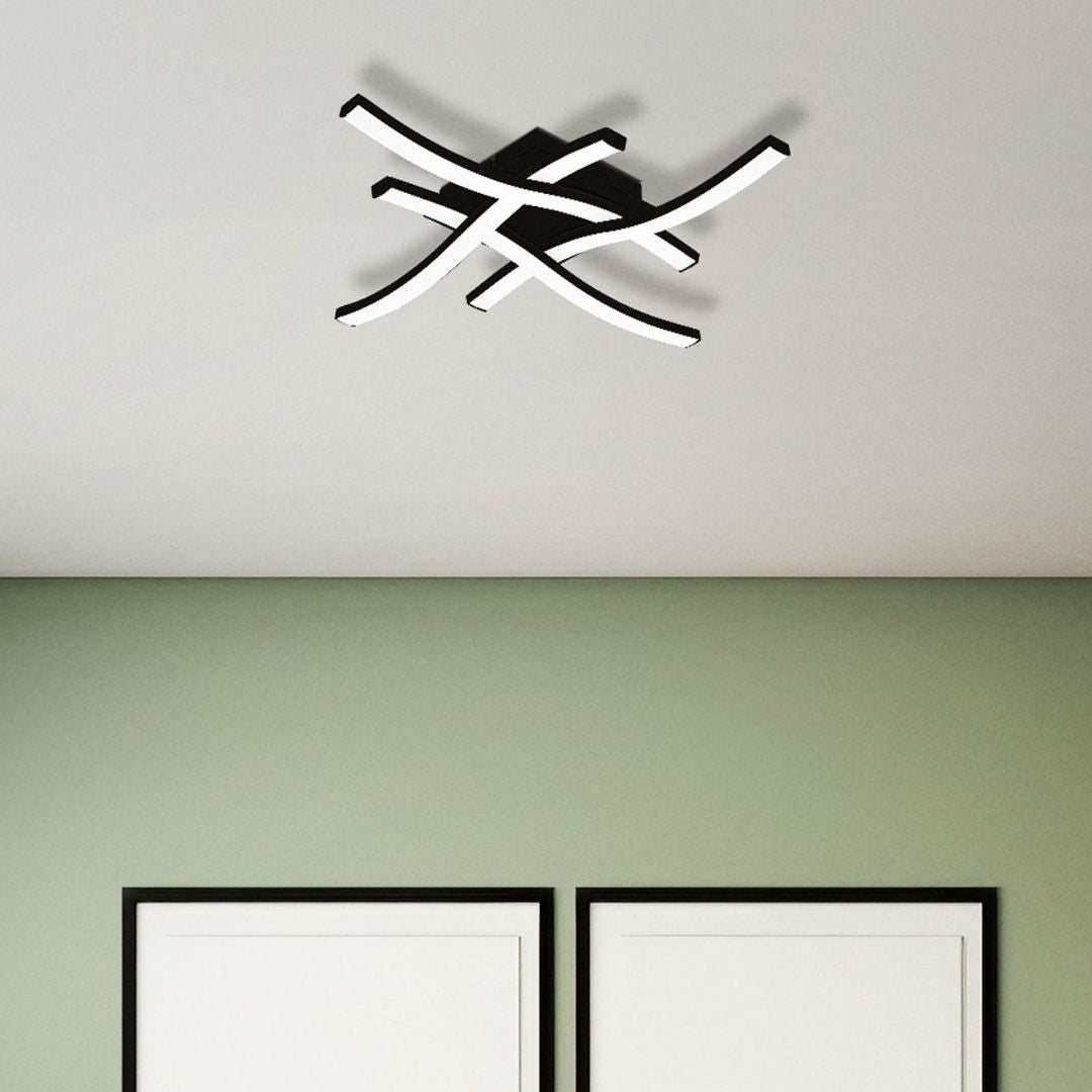 Cabezas Black Flush LED Ceiling Light