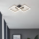 Huerta 2 Light Black LED Flush Ceiling Light