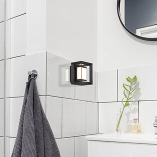 Chaplin Black IP44 LED Wall Light Small