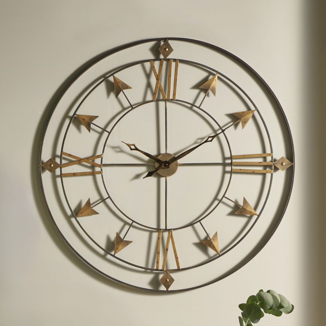Round Wall Clock Grey