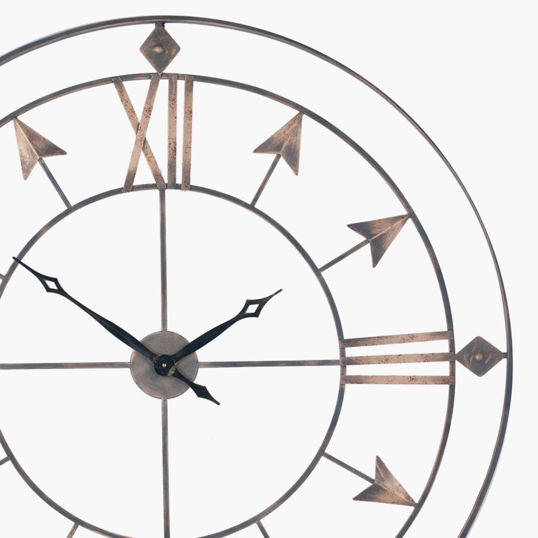 Round Wall Clock Grey