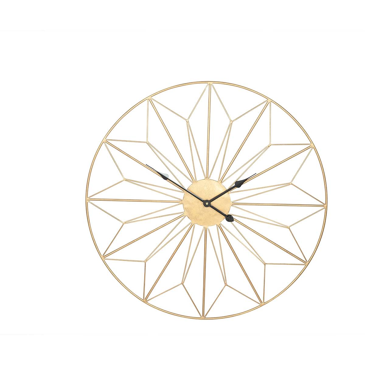 Geometric Wall Clock Gold