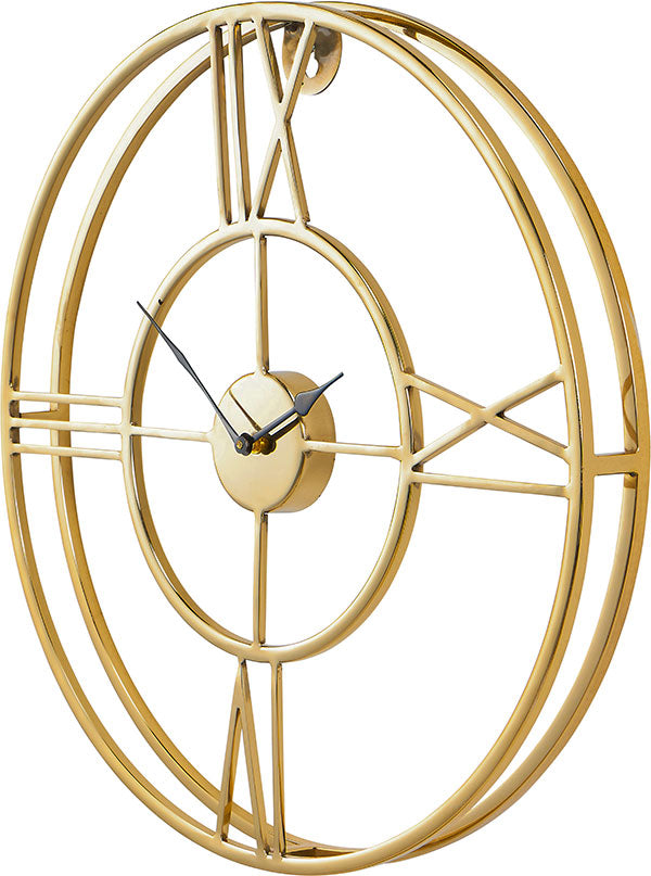 Double Framed Gold Wall Clock