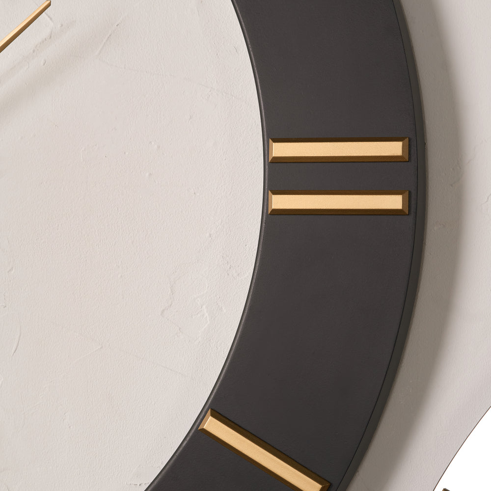 Open Black and Gold Wall Clock